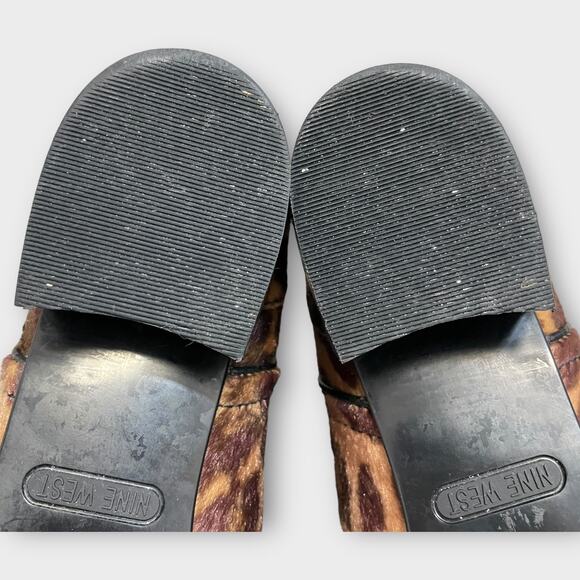 Nine West pointed toe chetah print ankle boot 8.5 - Picture 9 of 11